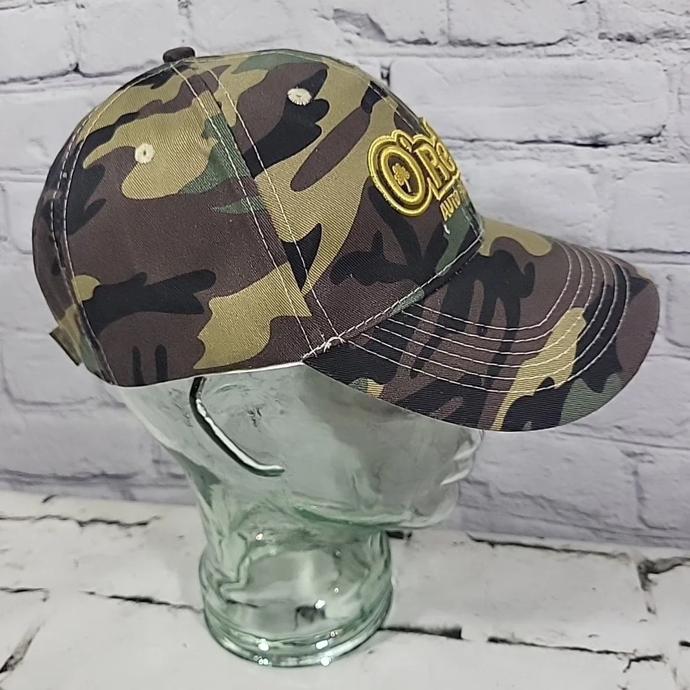 O'Reilly Auto Parts Hat Mens One Size Camo Brand Logo Work‎ Crew Ball Cap